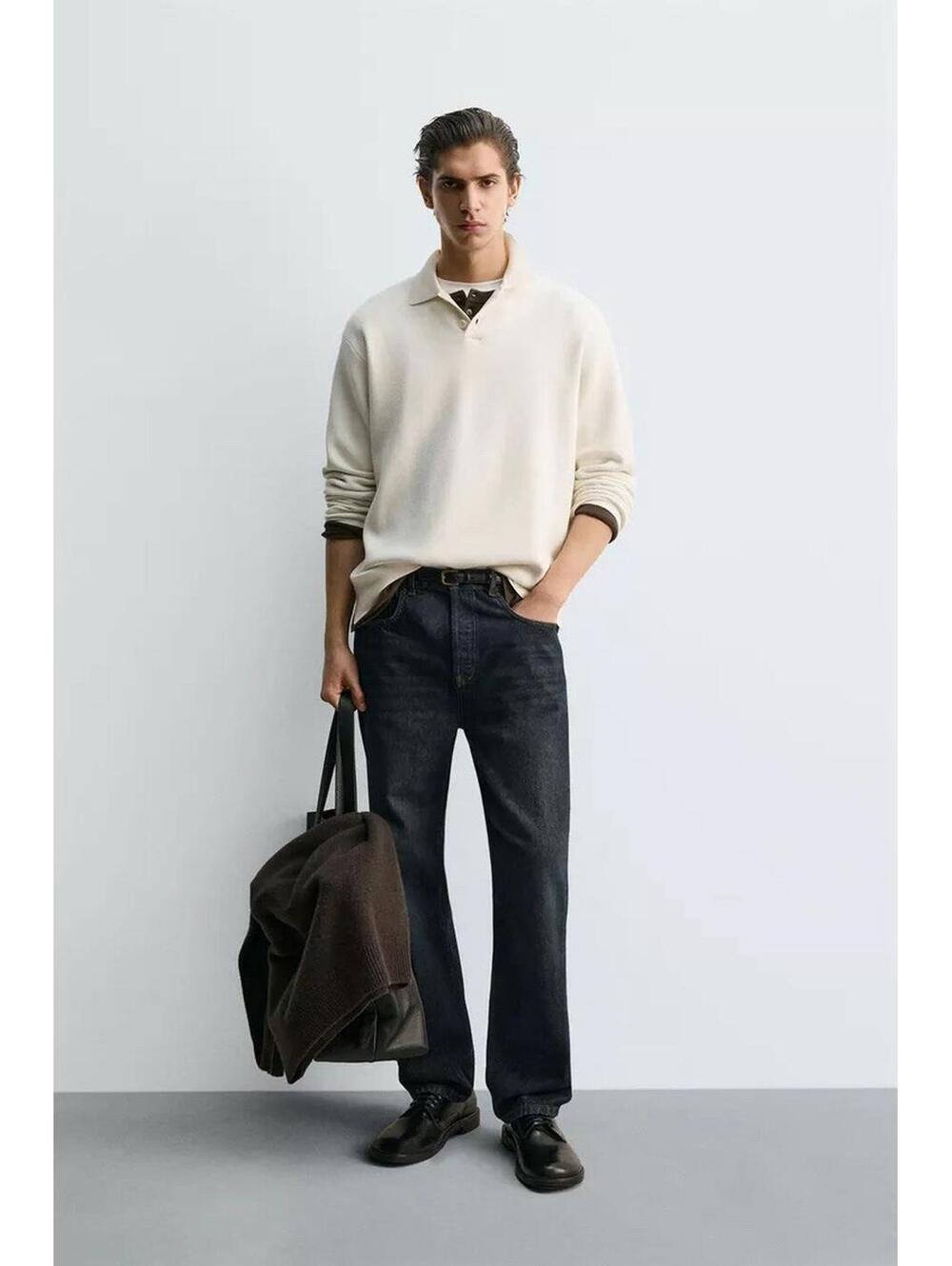 Zara Cream Polo-Neck Knit Sweater - Picture 4 of 14
